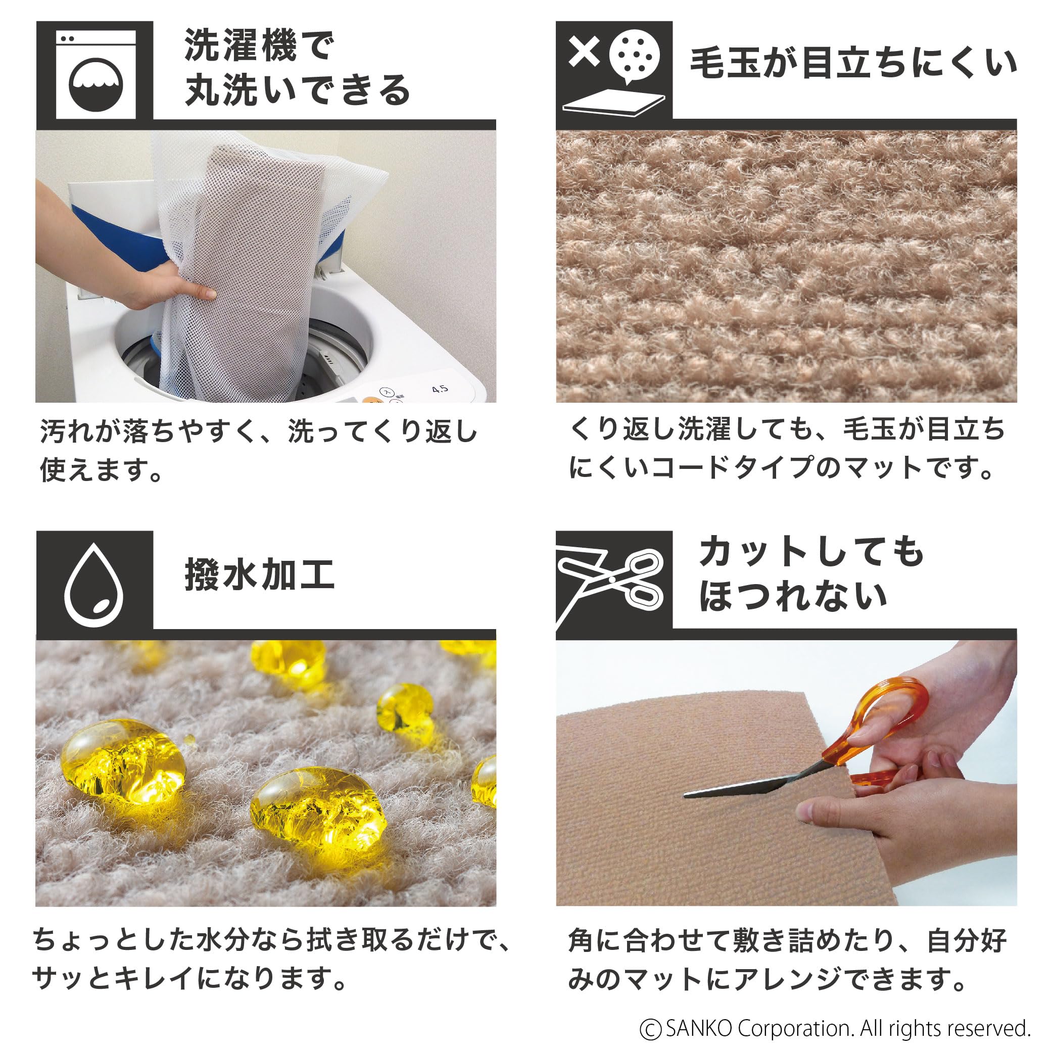 Amazon.co.jp: サンコー おくだけ吸着 獣医師推奨 ペット用 床保護